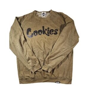 Cookies SF Sweatshirt Mens Large Green Crewneck Pullover Fleece Logo Graphic